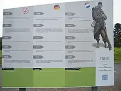 Panneau d'informations multilingue.