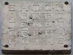 Plaque magique du Sator d’Ascoli Satriano (Italie).