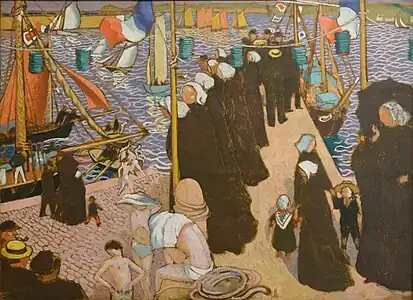 Maurice Denis : Régates à Perros-Guirec, vues de la jetée ouest, (1897, Musée départemental Maurice Denis « Le Prieuré »)