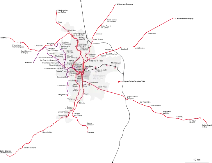 Image illustrative de l’article Réseau express régional lyonnais
