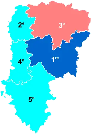 Nuance politique des députés élus dans chaque circonscription au 2e tour dans l'Aisne.
