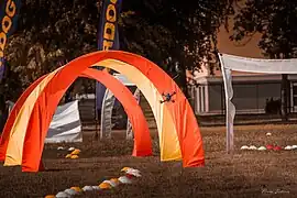 Gates sur un circuit de FPV Racing