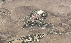 Vue aérienne de la bibliothèque présidentielle Ronald-Reagan.