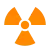 Symbole pour une zone radioactive contrôlée et spécialement réglementée.