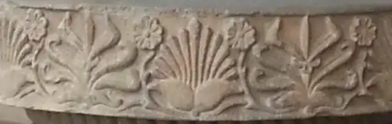 Bandeau de palmettes et de lotus, pilier de Rampurva, vers 250 av. J.-C.