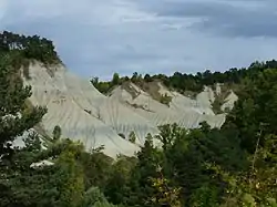 Vue d'ensemble des ravins de Corbœuf