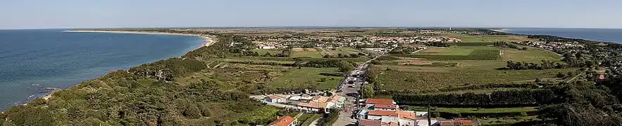 Panorama du haut du phare, vue en direction de l'est.
