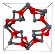 maille élémentaire de Pb3O4 tétragonal.( Pb O)