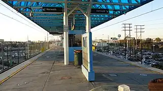 Vue de la plateforme centrale.