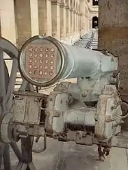 Nez d'une mitrailleuse système Reffye, adaptation du mitrailleur Christophe de Montigny.