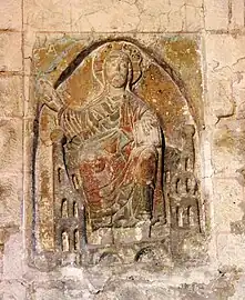 Relief du Christ en majesté, dans l'église Sainte-Radegonde de Poitiers