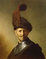 Rembrandt, Vieil homme en costume militaire, 1630.