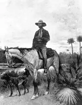 Dessin de Frederic Remington montrant un Florida Cracker, 1895.