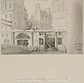 Restes du théâtre du Vaudeville après l'incendie de 1838.