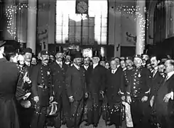 Retour du docteur Charcot à la gare Saint-Lazare (1910)