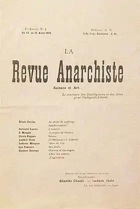 Image illustrative de l’article La Revue anarchiste