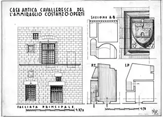 Rhodes, maison de Constanzo Operti di Fossano, grand-amiral