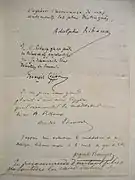 Lettre autographe 1900.