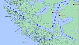 L'île Desolación à l'embouchure occidentale du détroit de Magellan.