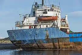 Le Rio Tagus coincé depuis le 29 octobre 2010 à Sète.