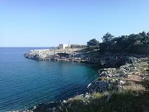 Rochers et ancien site d'accostage de bateaux de pêcheurs
