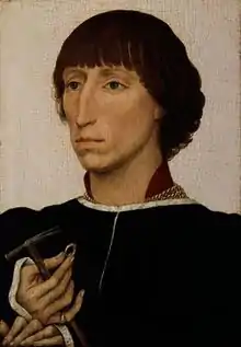 Rogier van der Weyden,Portrait de François d'Este (1450), 29,8 × 20,3 cm.