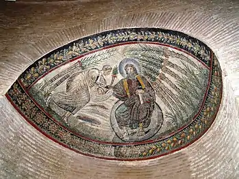 La Traditio clavium, absidiole.