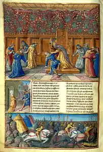 f376v.- Dioclétien tue Aper.