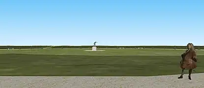 Vue sur le rond du Gladiateur, jardins hauts de Meudon, vers 1700.