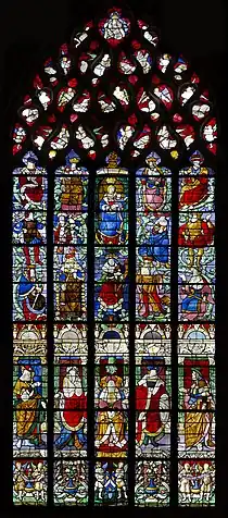 Baie 1 représentant un Arbre de Jessé, œuvre d'Arnoult de Nimègue (1506).