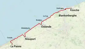 Itinéraire du tramway.