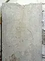 Dalle funéraire, détail.