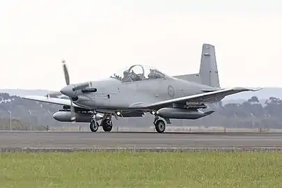 PC-9A/F pour le contrôle aérien avancé (FAC) du No. 4 Squadron australien (2015).