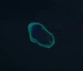 Image satellite du banc Royal Captain prise par la NASA.