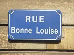 Plaque de la rue.