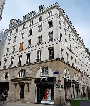 Rue Pierre-Lescot rue du Cygne emplacement de l’ancien hôpital Saint-Jacques aux Pèlerins