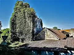 Ruine du clocher de l'abbatiale d'Aumonières.