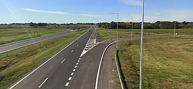 La RN 8 entre Pilar et Pergamino.