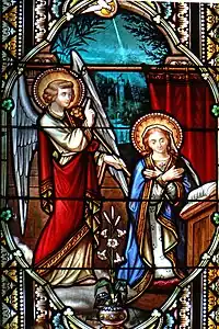 Vitrail d'Henri Feur : Annonciation