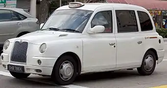Le London taxi TX4 à Singapour