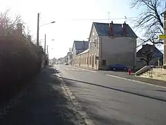 La route d'Issoudun en direction de Saint-Chartier en 2012.