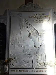 Monument aux morts de l'église Saint-Caprais, Saint-Chabrais.