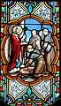 Détail d'un vitrail de l'église.