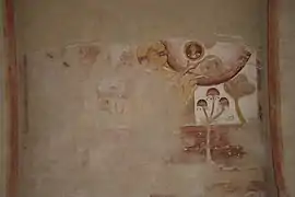 C 3. Création du Soleil, de la Lune et des étoiles (Gen.1, 14-19). (vestige hors-champ, à l’ouest vers la façade).