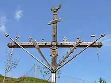 Croix de mission à Saint-Véran, détail.