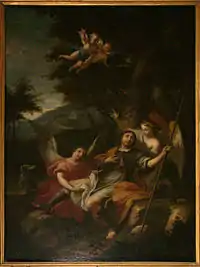 Saint Roch de Daniel Hallé, dans l'église