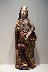 Sainte Catherine, atelier d'Ivo Strigel de Memmingen, vers 1490.