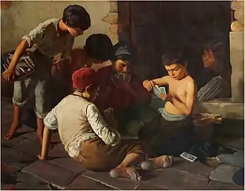 Jouer à la Brisca (en)