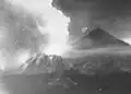 Le volcan Santa María en éruption en 1902.