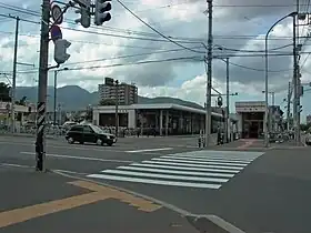 Vue extérieure de la station.